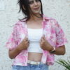 Blush Polka-Bow Crop Top