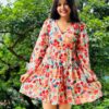 blooming floral tiered dress|